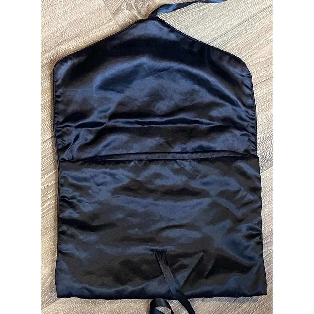 Vintage Red & Black Lingerie Bag Hosiery Pouch Rich Velvet & Satin 13